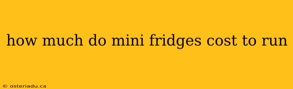 how much do mini fridges cost to run