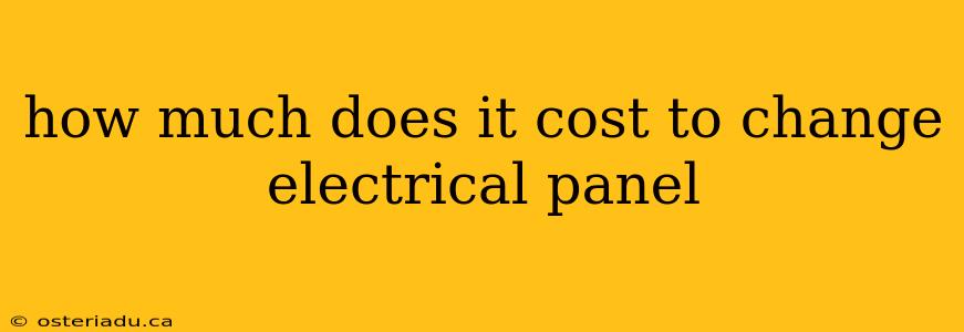 how much does it cost to change electrical panel