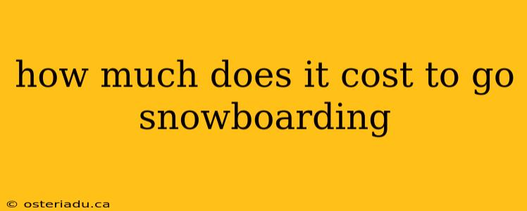 how much does it cost to go snowboarding