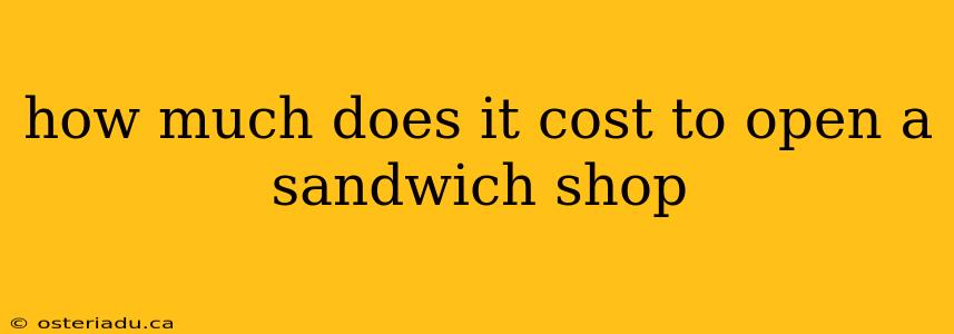 how much does it cost to open a sandwich shop