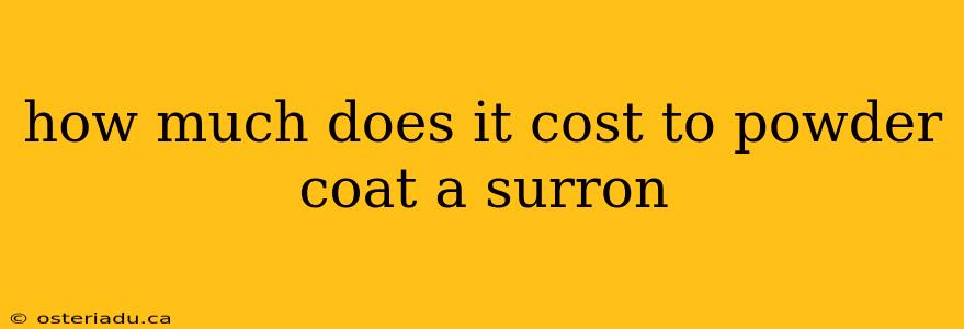 how much does it cost to powder coat a surron