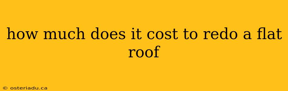 how much does it cost to redo a flat roof