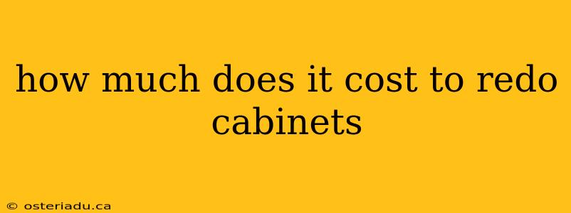 how much does it cost to redo cabinets