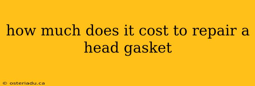 how much does it cost to repair a head gasket