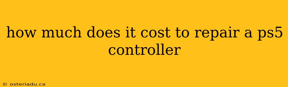 how much does it cost to repair a ps5 controller