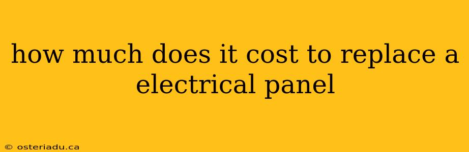 how much does it cost to replace a electrical panel