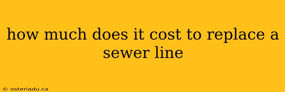 how much does it cost to replace a sewer line