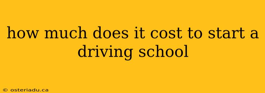 how much does it cost to start a driving school