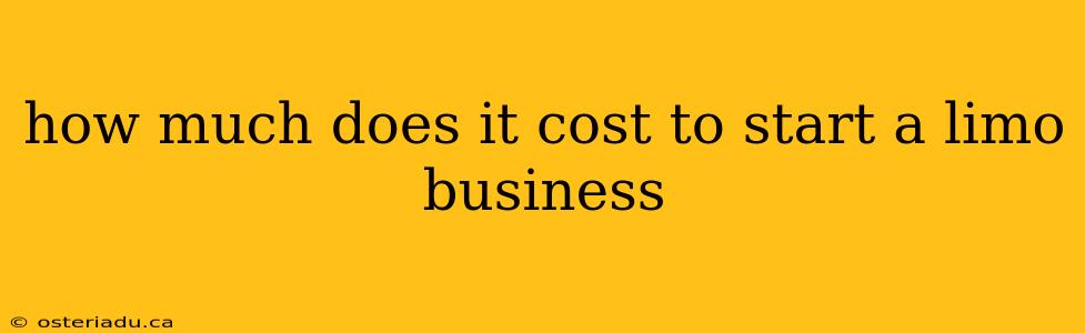 how much does it cost to start a limo business