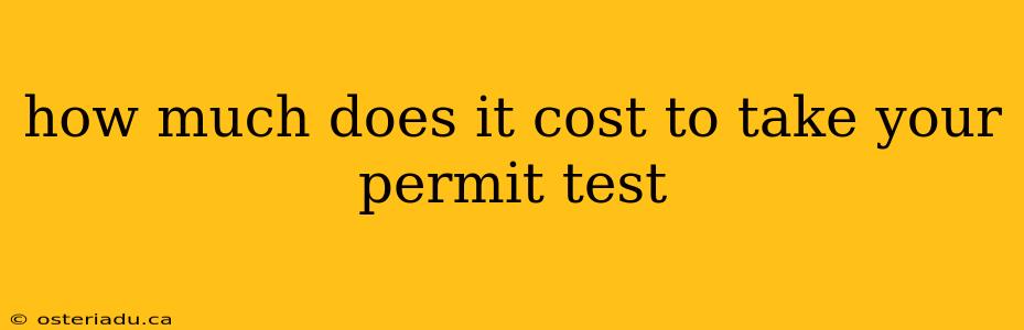 how much does it cost to take your permit test