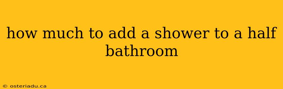 how much to add a shower to a half bathroom