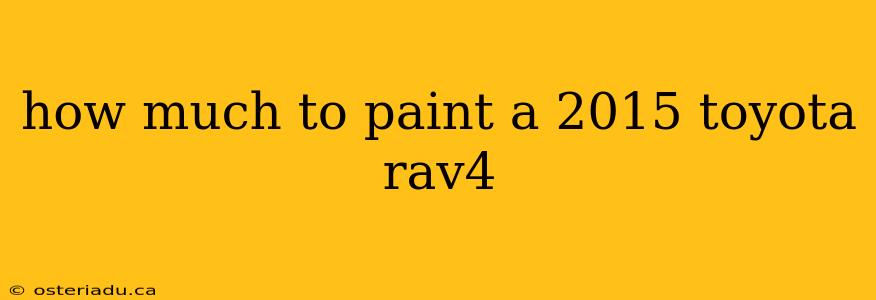 how much to paint a 2015 toyota rav4