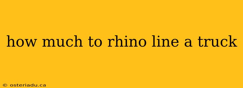 how much to rhino line a truck