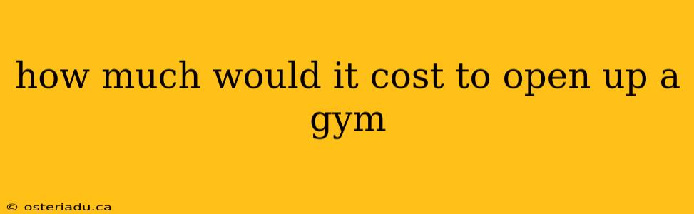 how much would it cost to open up a gym