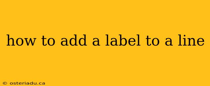 how to add a label to a line