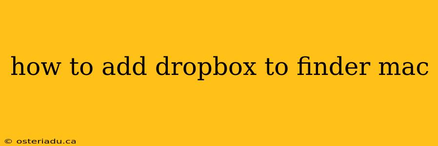 how to add dropbox to finder mac