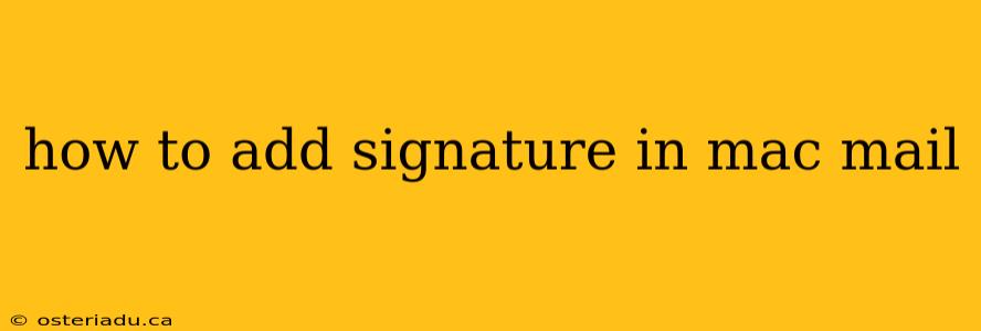 how to add signature in mac mail