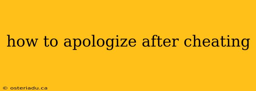 how to apologize after cheating