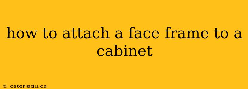 how to attach a face frame to a cabinet