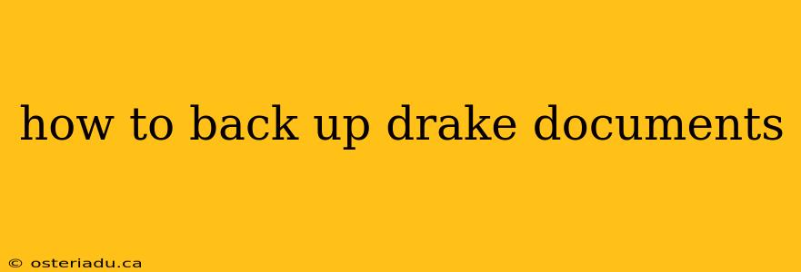 how to back up drake documents