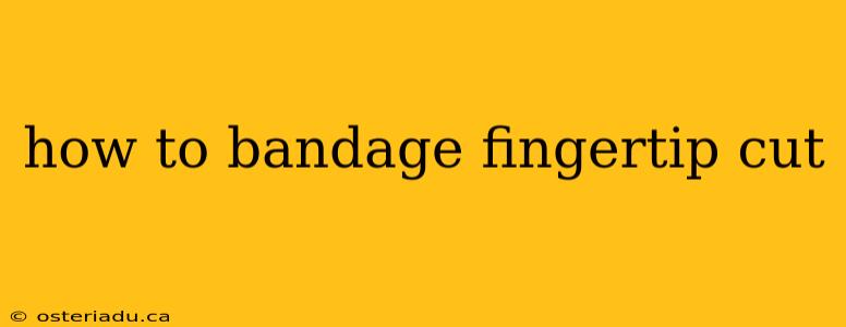 how to bandage fingertip cut