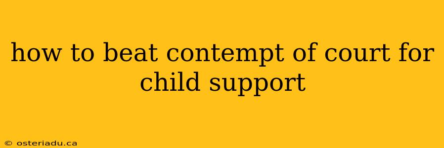 how to beat contempt of court for child support