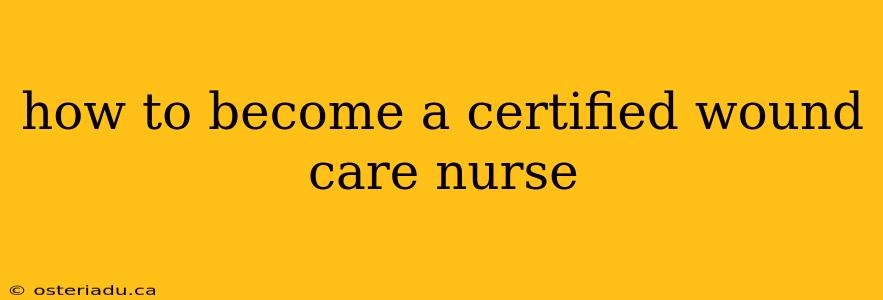 how to become a certified wound care nurse