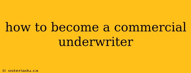 how to become a commercial underwriter