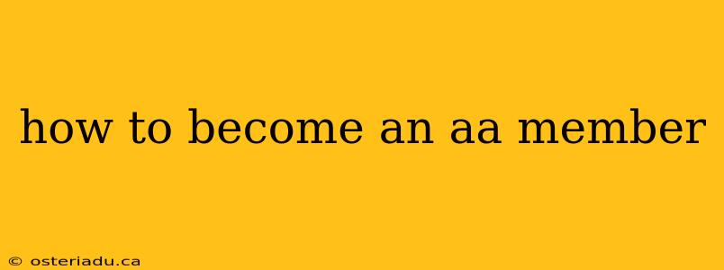 how to become an aa member