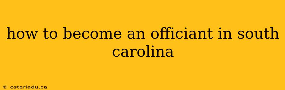 how to become an officiant in south carolina