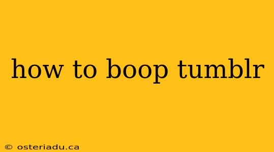 how to boop tumblr