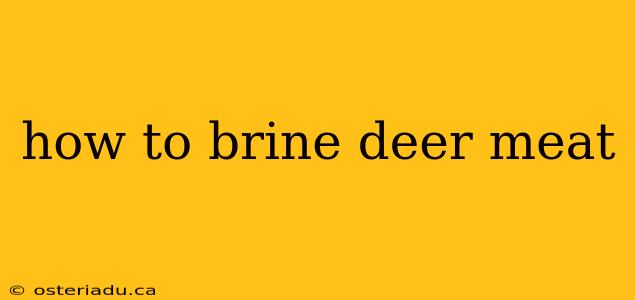 how to brine deer meat