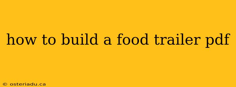 how to build a food trailer pdf