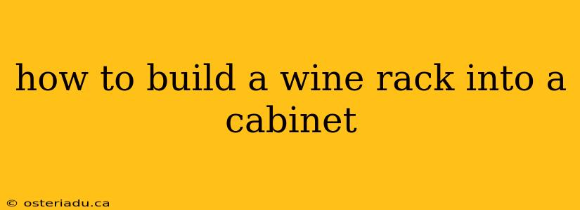 how to build a wine rack into a cabinet