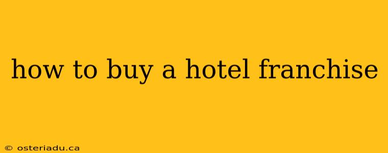 how to buy a hotel franchise