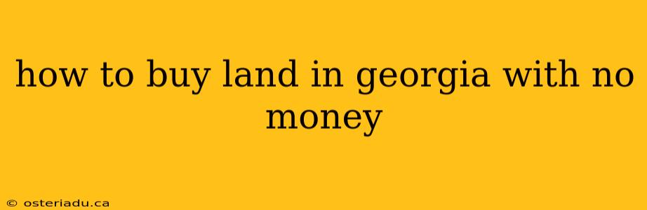 how to buy land in georgia with no money