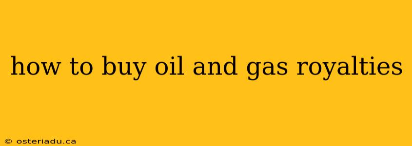 how to buy oil and gas royalties