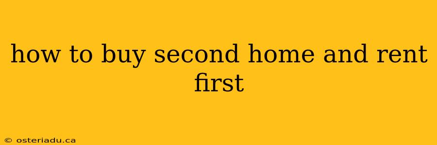 how to buy second home and rent first