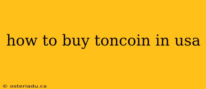 how to buy toncoin in usa