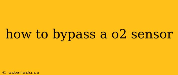 how to bypass a o2 sensor