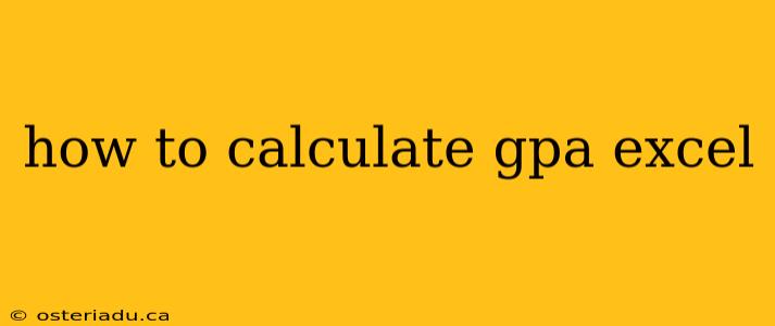 how to calculate gpa excel