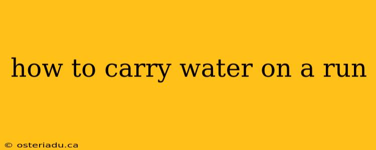 how to carry water on a run