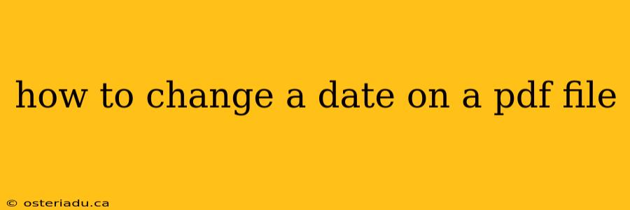 how to change a date on a pdf file