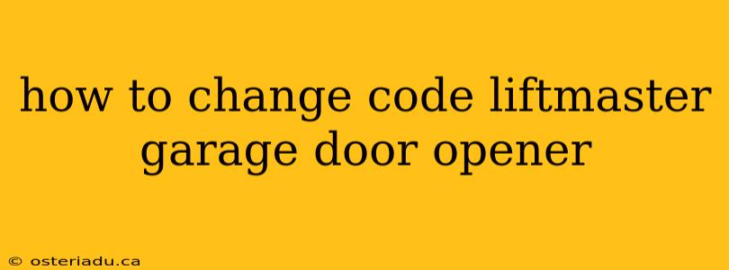 how to change code liftmaster garage door opener