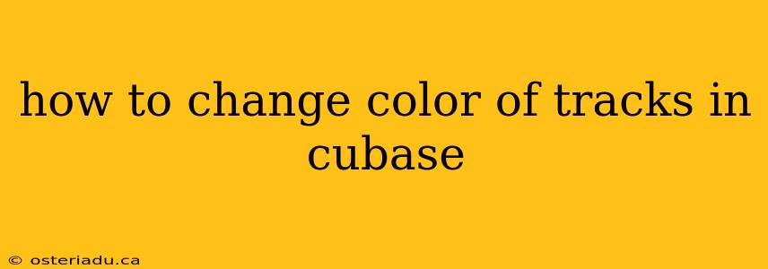 how to change color of tracks in cubase