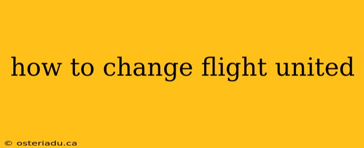 how to change flight united