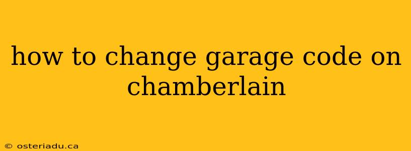 how to change garage code on chamberlain