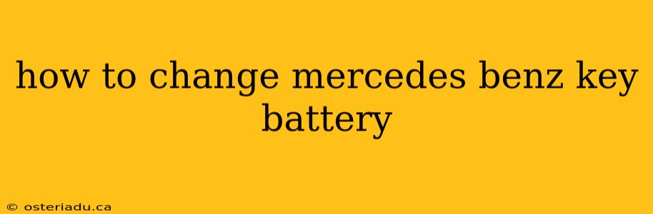 how to change mercedes benz key battery