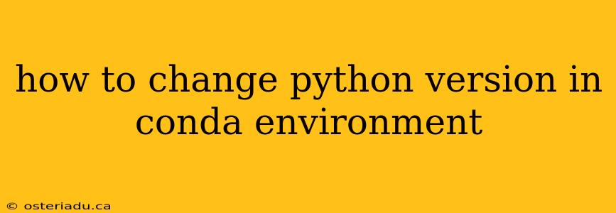 how to change python version in conda environment