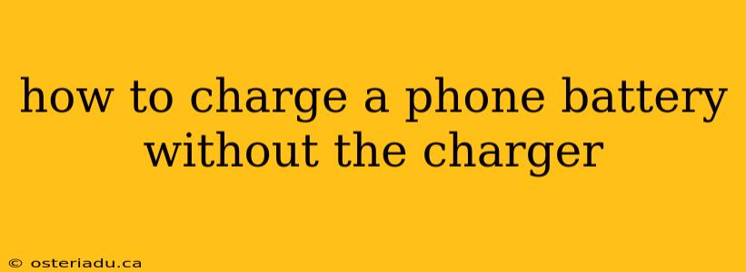 how to charge a phone battery without the charger